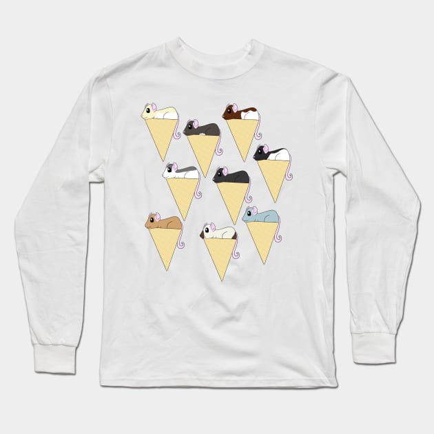 Ice Cream Rats Long Sleeve T-Shirt by CaptainShivers